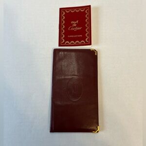 Cartier long checkbook/wallet and booklet‎